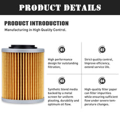 LOCOPOW oil filter for Can-Am Renegade 1000 shields vital components on tough sessions.
