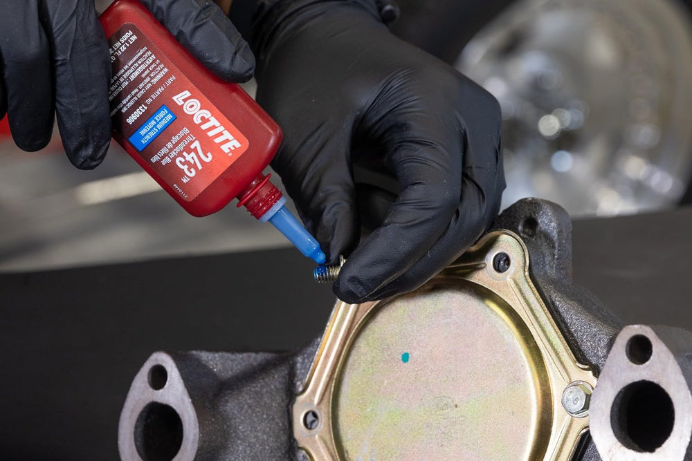 Rockers studs bonded with Loctite 243 for vibration resistance.