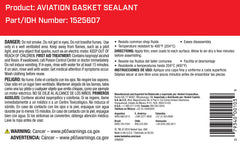 Loctite 565 sealant application shows durable seals for metal fittings and oil lines.