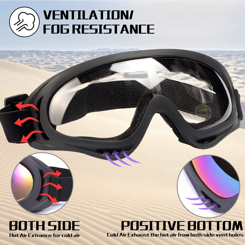LOEO goggles top ventilation to reduce fog on long rides