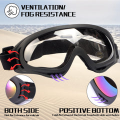 LOEO goggles top ventilation to reduce fog on long rides