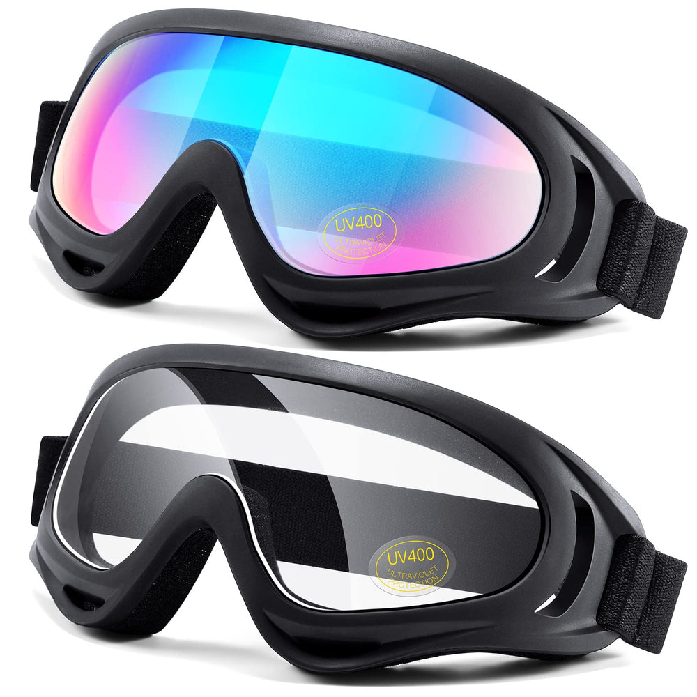 LOEO two-pack motorcycle goggles for versatile off-road use