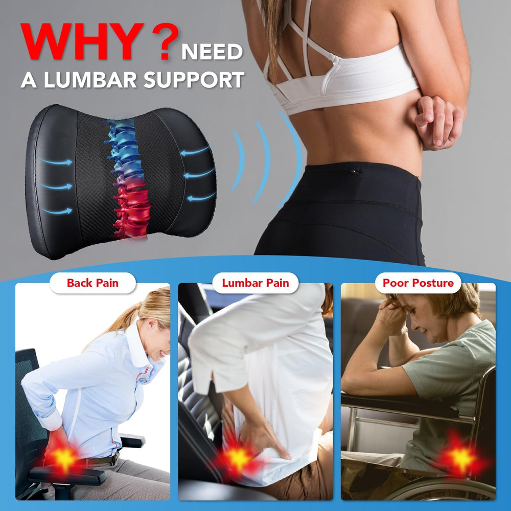 Lofty Aim adjustable strap back support keeps pillow secured on any chair