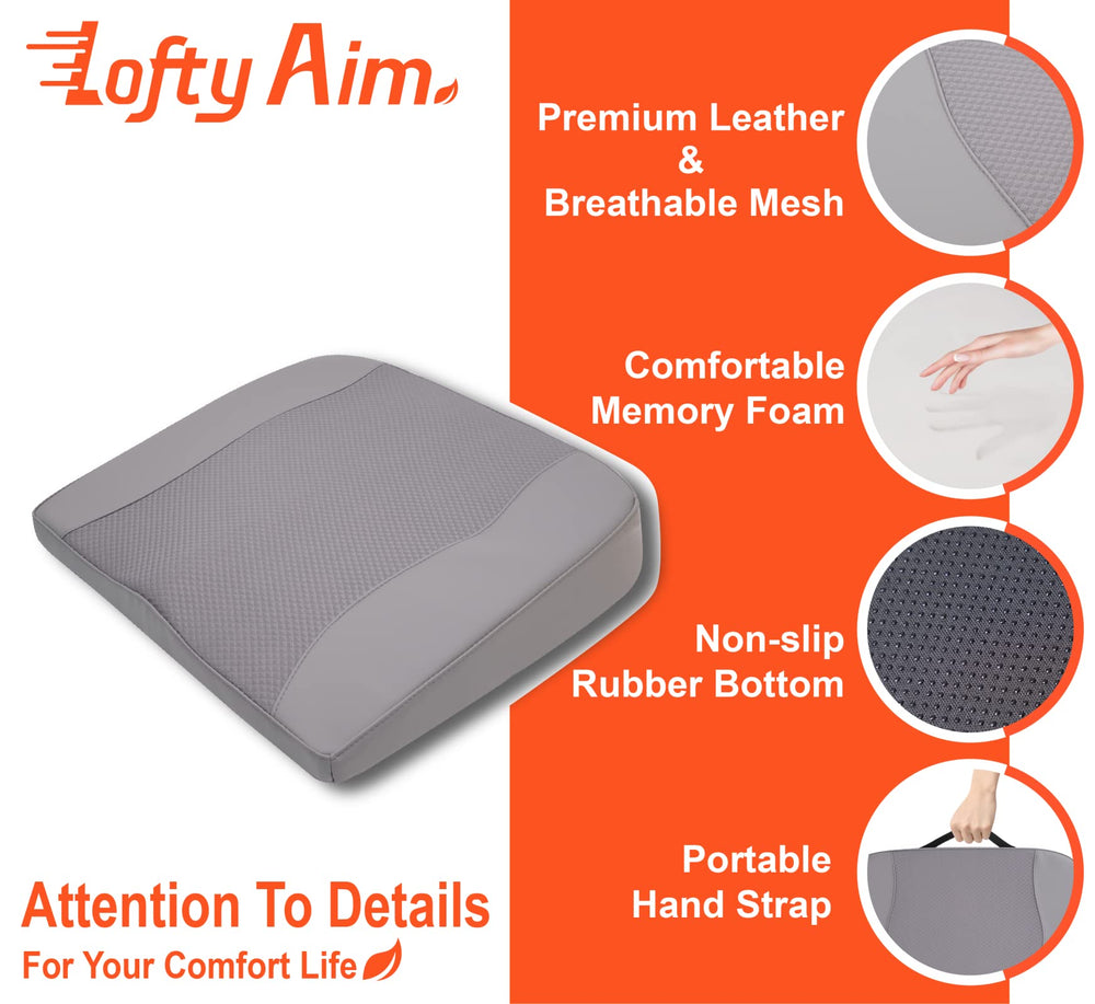 Lofty Aim cushion non slip base stabilizes the cushion on car seats