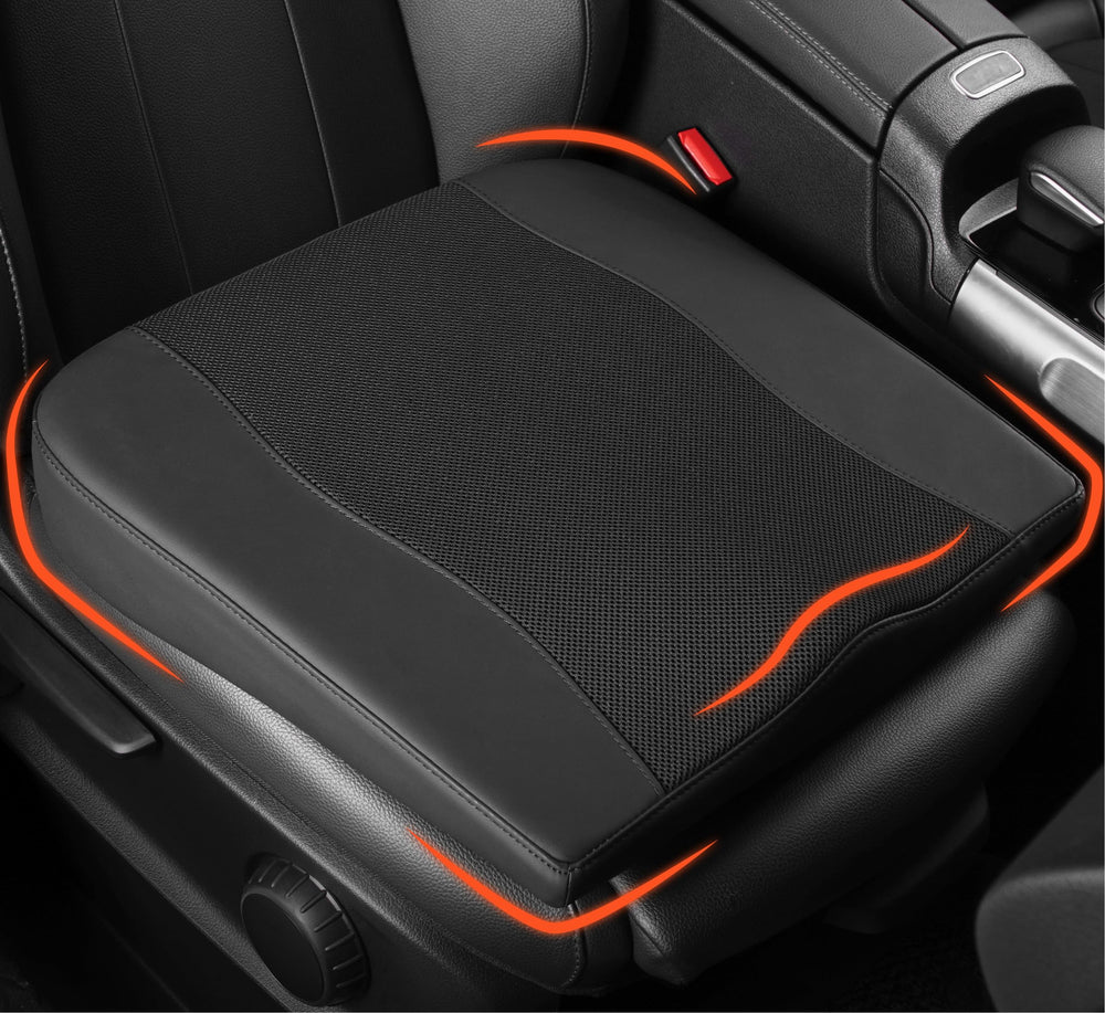 Lofty Aim car seat cushion in W-shape supports posture for long drives