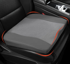 Lofty Aim car seat cushion with W-shaped design for better posture and comfort.