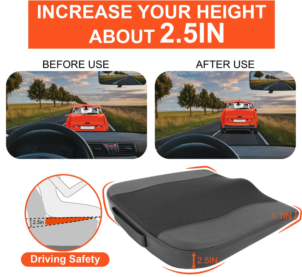 Lofty Aim height boost 2.5 inches improves front road visibility