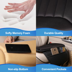 Lofty Aim Premium Car Seat Cushion in car use demonstrates quick installation.