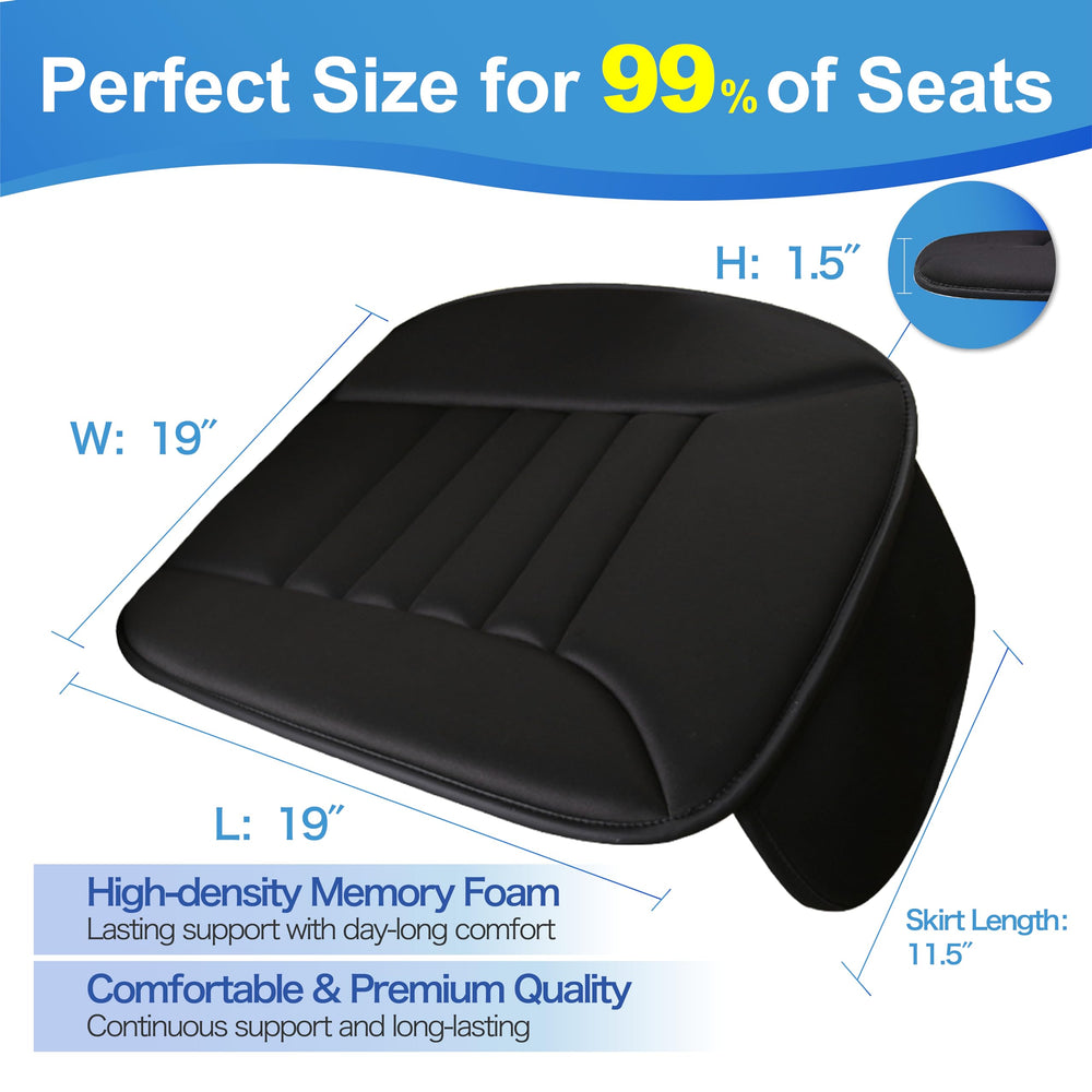 Lofty Aim Premium Car Seat Cushion with storage pouch keeps essentials within reach.
