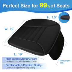 Lofty Aim Premium Car Seat Cushion with storage pouch keeps essentials within reach.