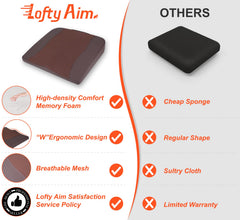 Lofty Aim stain-resistant leather with breathable mesh for easy cleaning