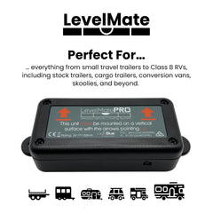 LogicBlue LevelMatePRO supports night-time leveling with clear app prompts.