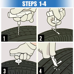 LOGOL Tubeless tire repair application shows quick, practical field fixes.