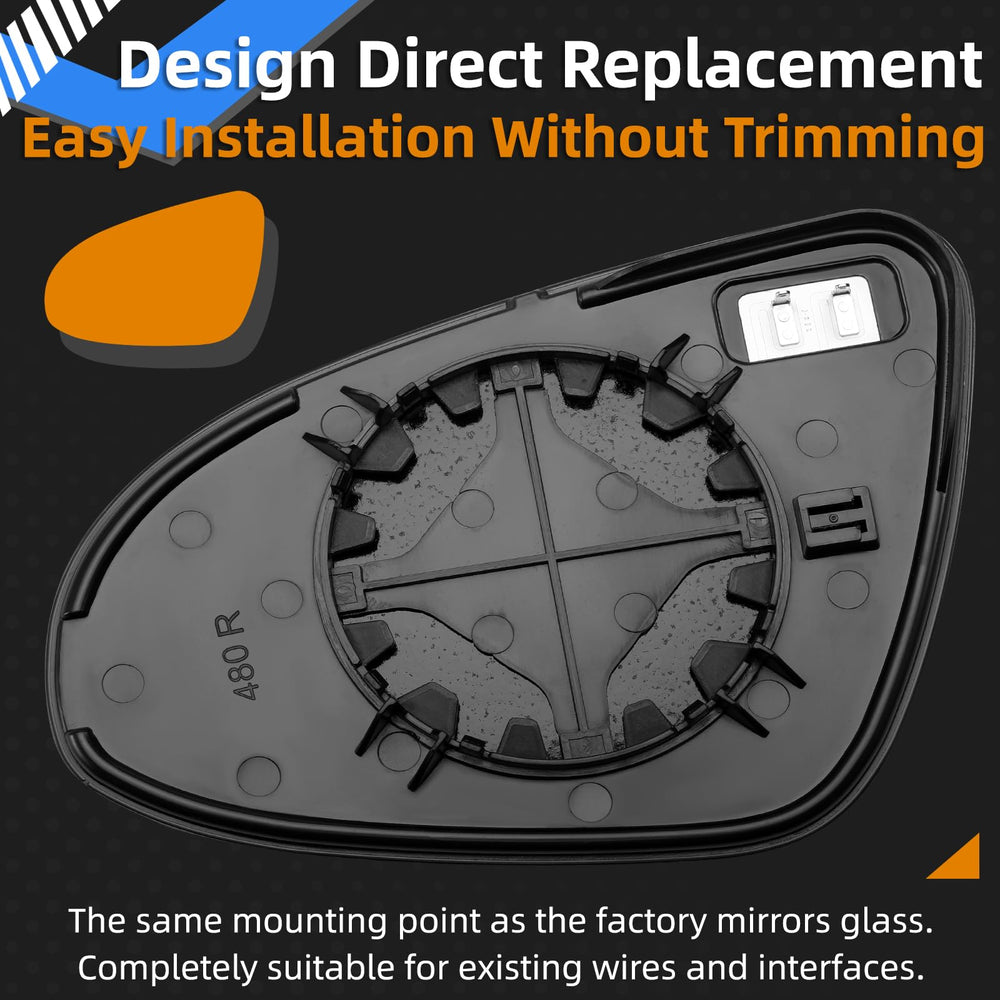 LOIYLLEN direct-fit mirror glass for Toyota Corolla, no trimming needed.