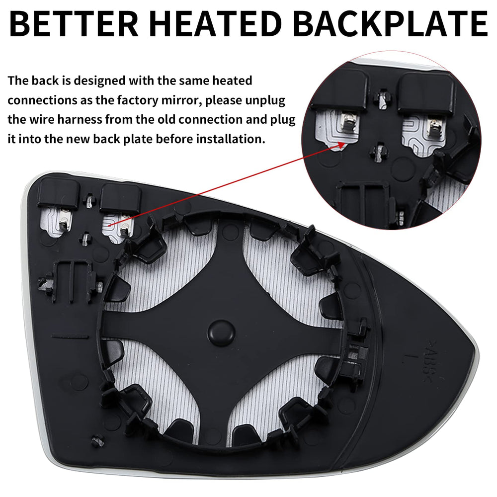 LOIYLLEN Golf GTI left mirror glass heated for improved visibility.