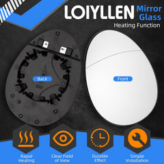 Loiyllen heated mirror glass melts frost for clearer vision.
