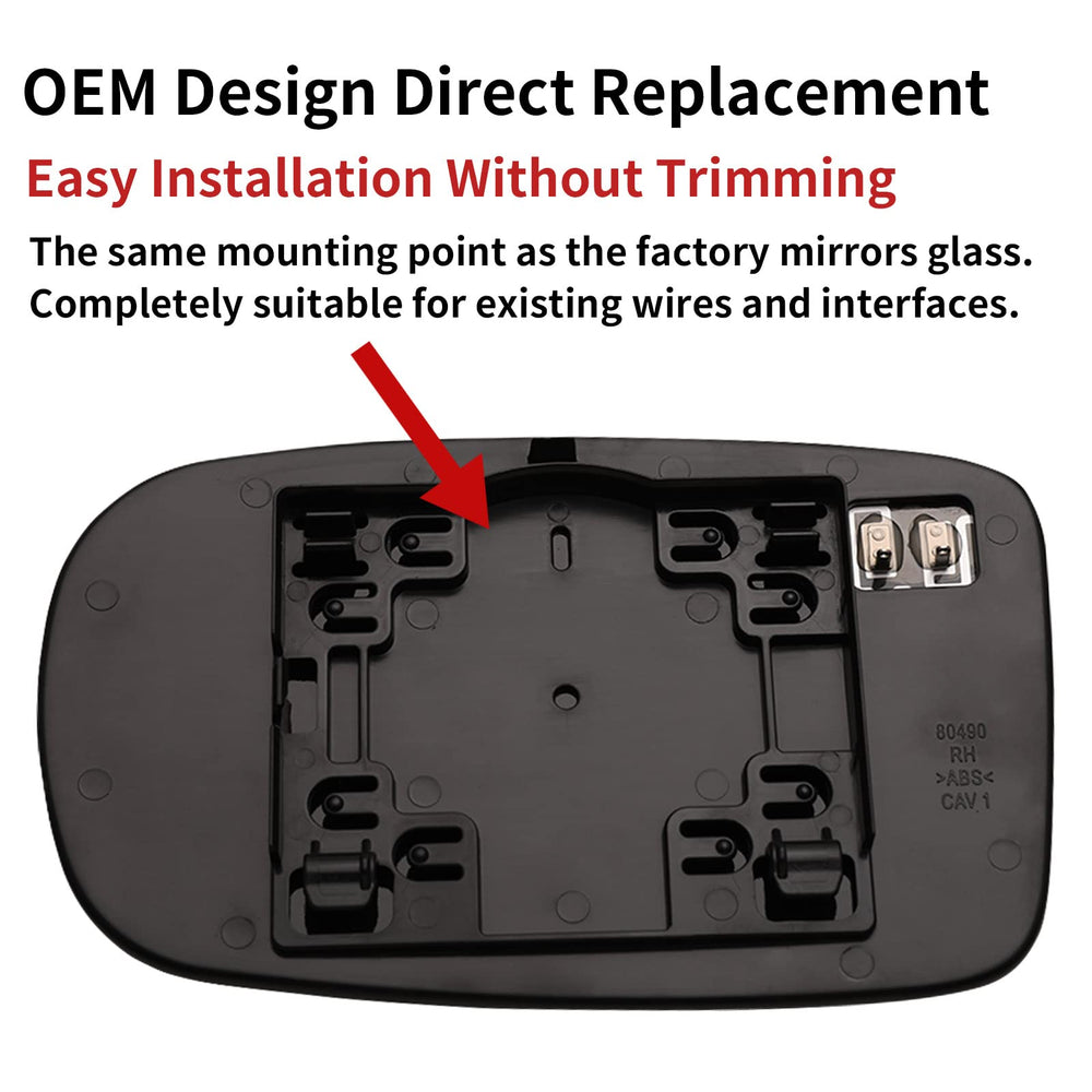 LOIYLLEN passenger side mirror for Dodge Charger heated glass reduces fog