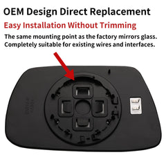 LOIYLLEN heated mirror backplate clears frost and mist for better visibility.