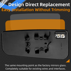 LOIYLLEN right towing mirror glass heated to prevent fog.