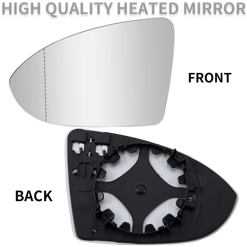 LOIYLLEN VW Golf MK7 left mirror glass with heated function for frost-free mornings.