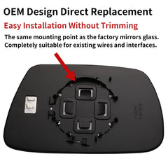 LOIYLLEN heated mirror glass prevents fog and ice for quick visibility.