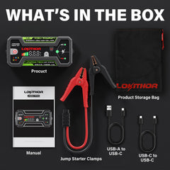 LOKITHOR J1350 PRO storage bag keeps accessories organized.