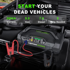 LOKITHOR JA3000 PSI gauge ensures accurate tire inflation in any scenario.