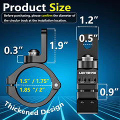 LOKTENWO CNC aluminum mount bracket with rugged, durable look.