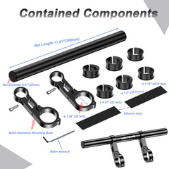 LOKTENWO four-size mounting base fits 0.875-1.26 in bars.