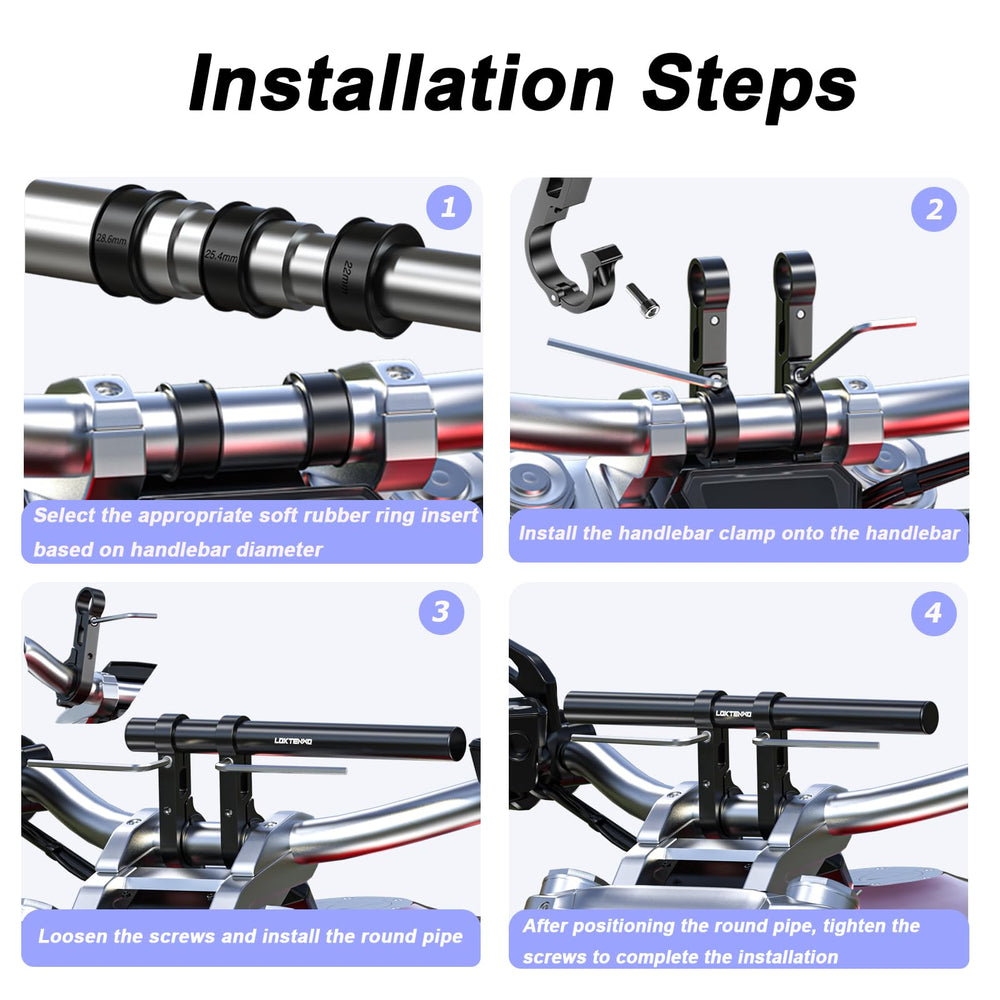 LOKTENWO hex wrench included enables quick, tool-free installation.