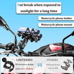 LOKTENWO universal fit across ATV, scooter, and motorcycle handlebars