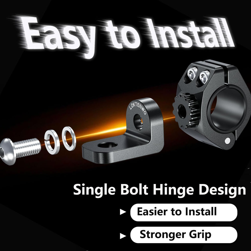 LOKTENWO 360-degree snap gear enables flexible light aiming.