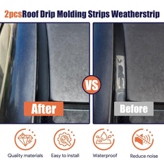 LoloWheat Camry roof drip molding right installation close-up for quick swap