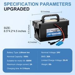 LOLRKO 24V battery with built-in BMS protection for safe play sessions