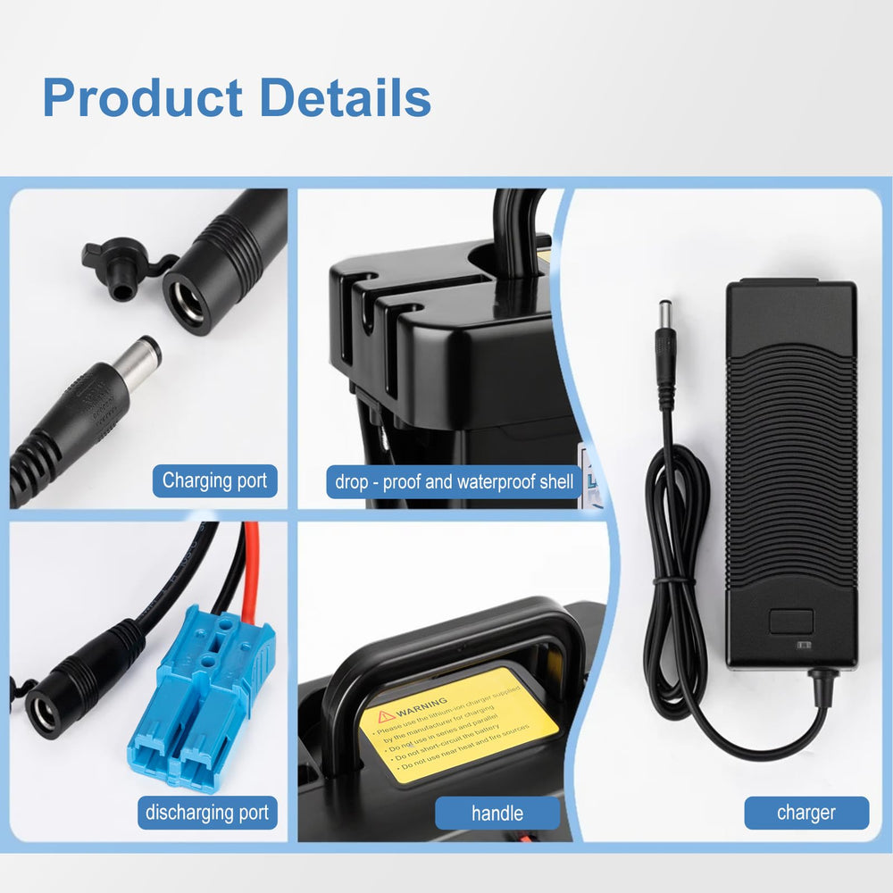 LOLRKO 24V 10Ah lithium battery lighter than lead-acid for easier handling