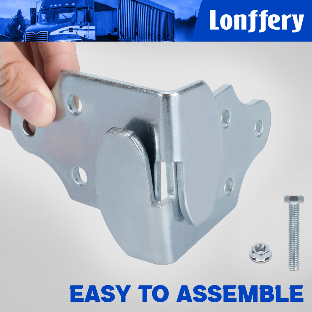 Lonffery galvanized steel brackets withstand weather and wear.