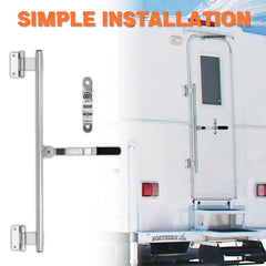Lonffery latch assembly side profile highlights compact, space-saving design.