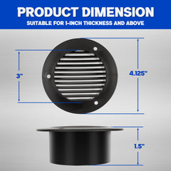 Lonffery side-panel vent for improved airflow during long trips.