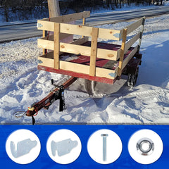 Lonffery trailer stake sides close-up shows sturdy construction.