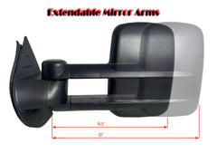 LONGLING driver mirror with signal light on glass improves signaling while towing