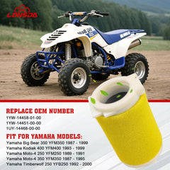Lonsda air filter guide for Big Bear 350 keeps filter aligned and prevents deformation.