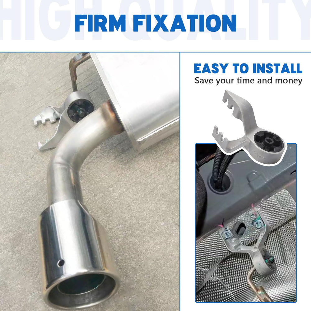 Lonsda tailpipe mount bracket closeup highlights durable aluminum construction.