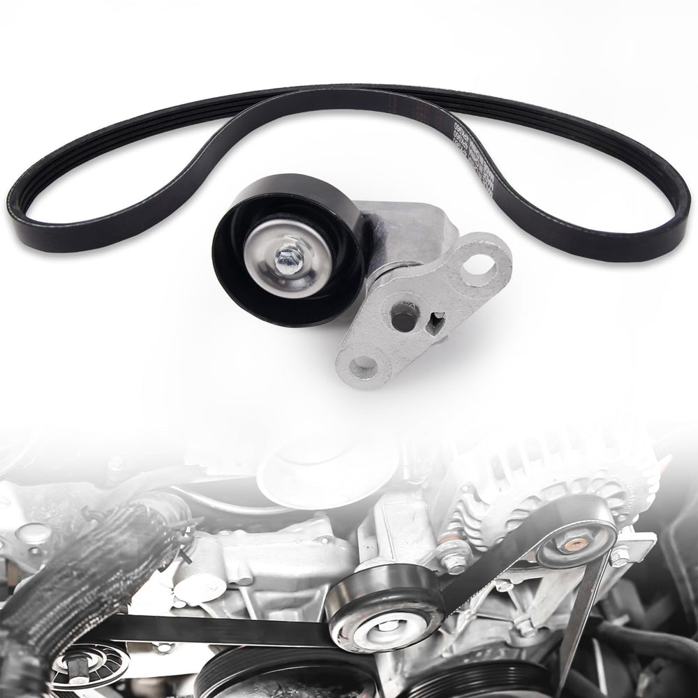Loosoo A/C Serpentine Belt Tensioner Kit front view showing precise fitment
