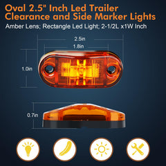 LOQOMI universal 12-24V trailer lights fit trucks vans RVs boats