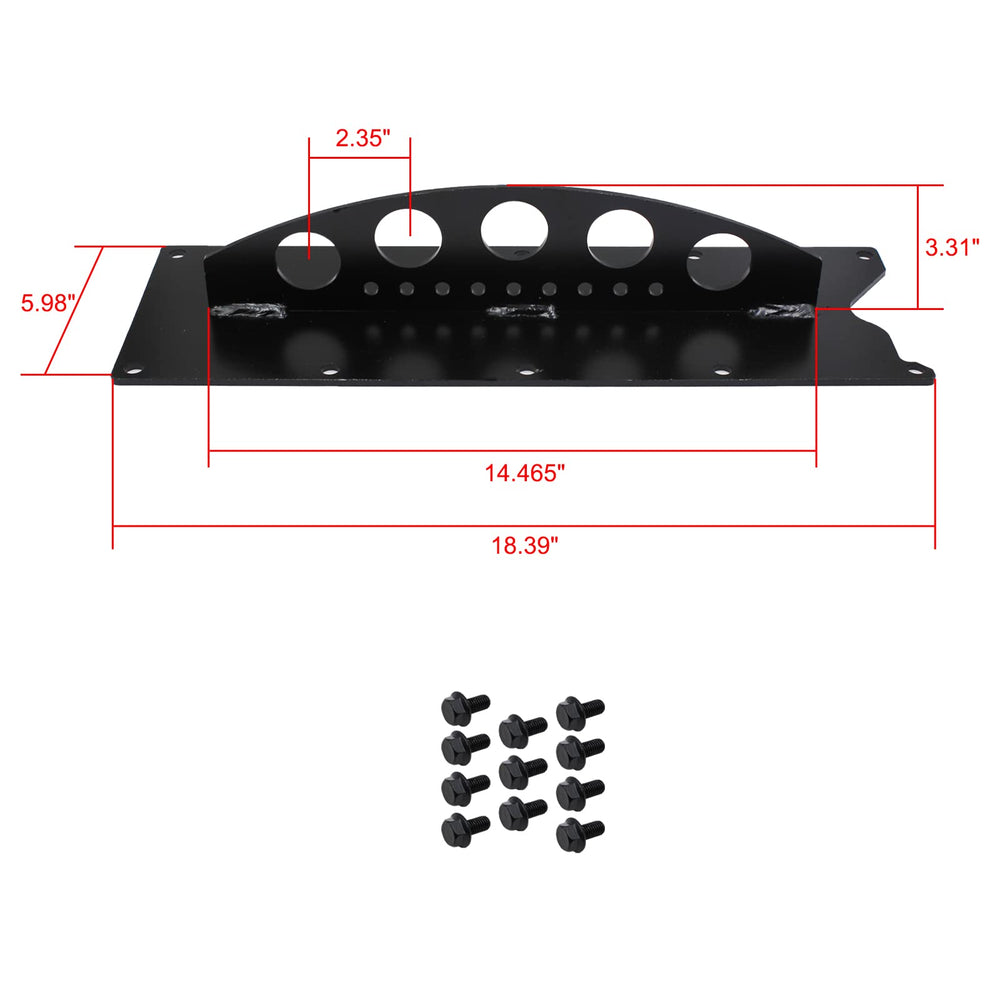 LOSTAR LSX lift plate side view showing five lifting points for balance.