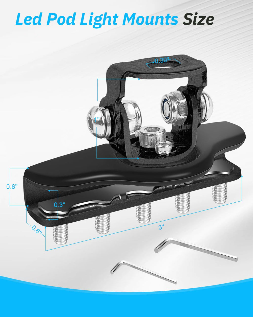 LOUZEZO universal mount fits most vehicles and light types.