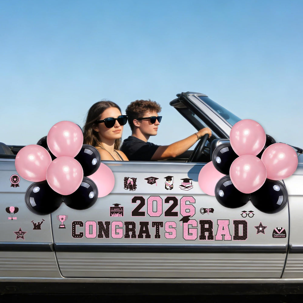 Lovarywow 46-piece kit works for cars, mailboxes, and lockers at grad events.