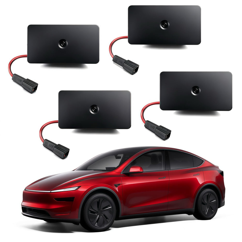 Loweeey 4K car door logo projector front-left with crisp 4K projection and no blue edge.
