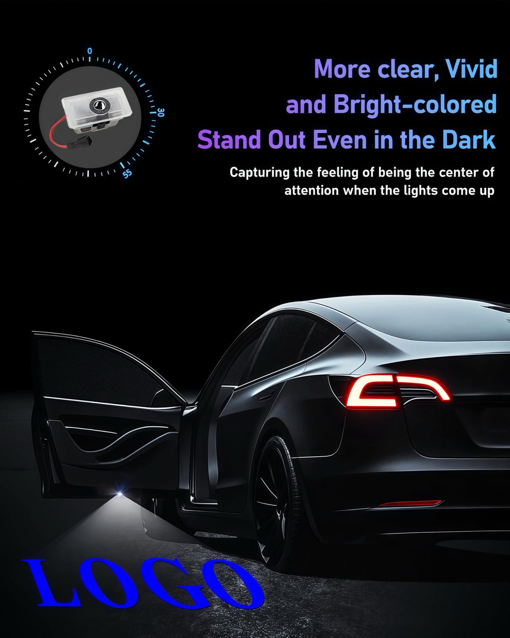LOWEEY perfect-fit door light for Model Y ensures seamless integration and clean lines.