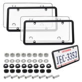 LoyaGour 2Pack transparent license plate covers protect US plates front and rear from scratches.